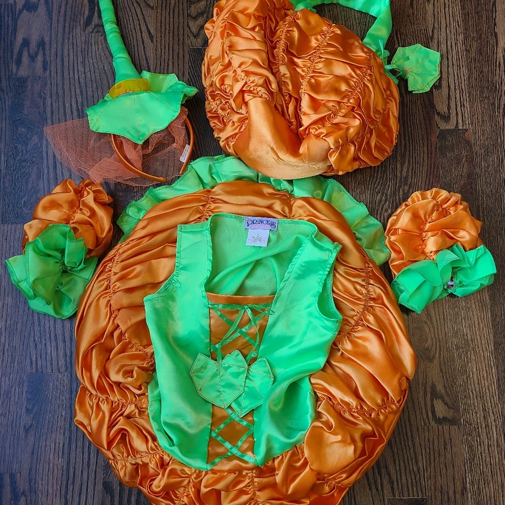 Chasing Fireflies Green and Orange Pumpkin Tutu Dress